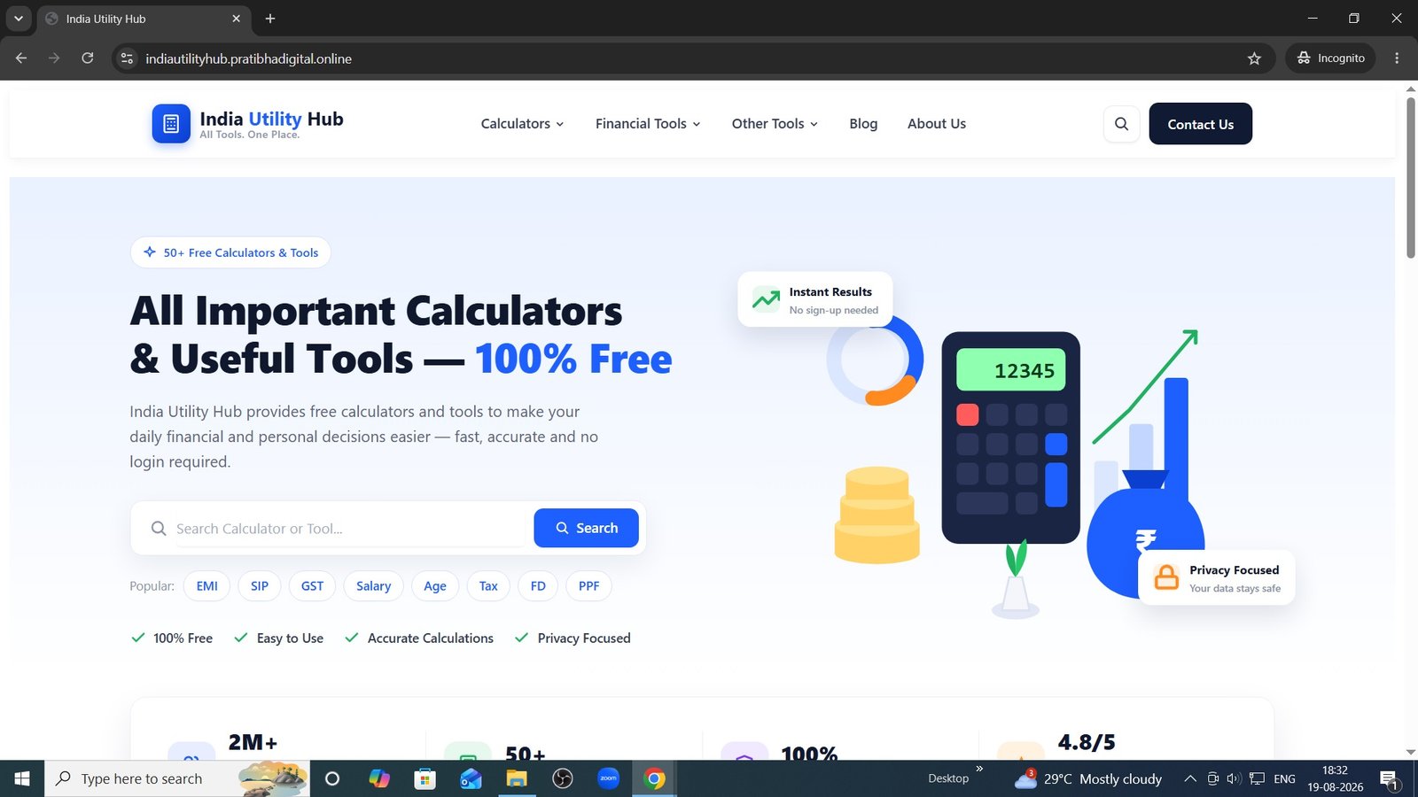 India Utility Hub website